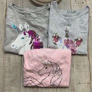 Girls unicorn shirt bundle size 6 & 7